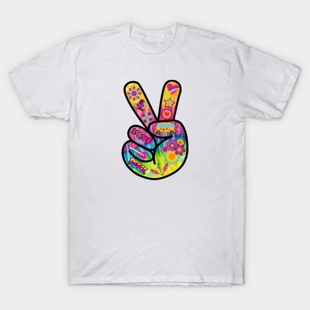 Peace, Love and Good Vibes T-Shirt by CheeseOnBread